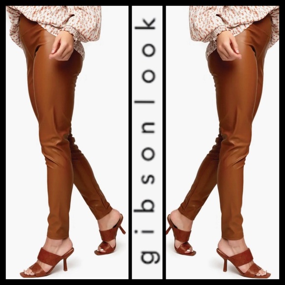 NWOT Gibsonlook GiGi Essential Faux Leather Leggings - Picture 2 of 6